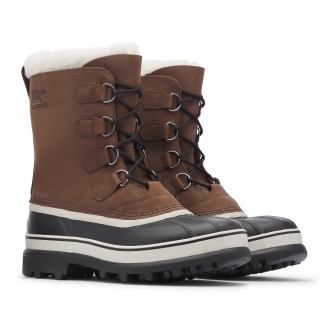 Sorel Winter Boots Caribou (Nubuck leather, waterproof) dark brown Men